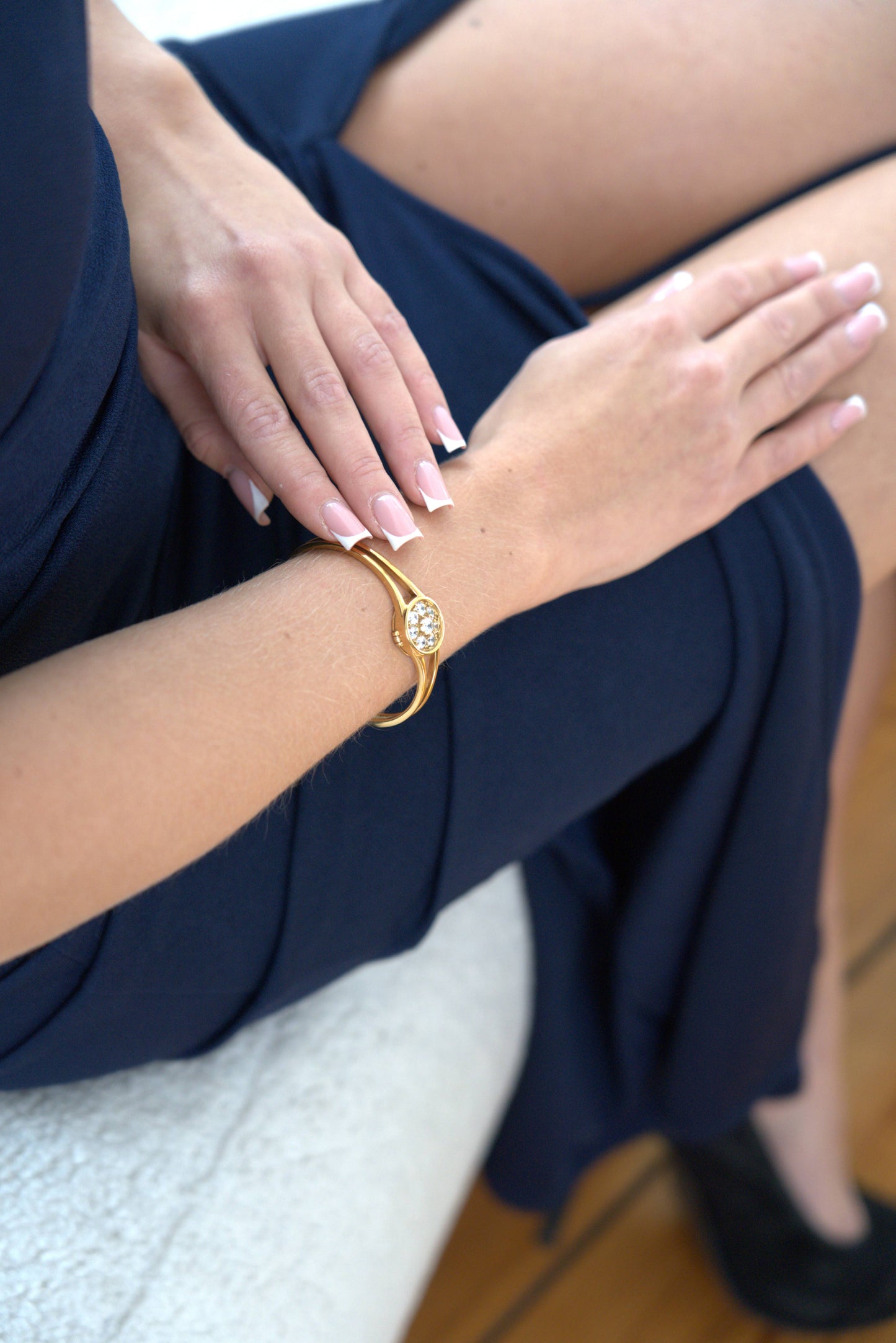 Bangle Premium Collection - White zircons