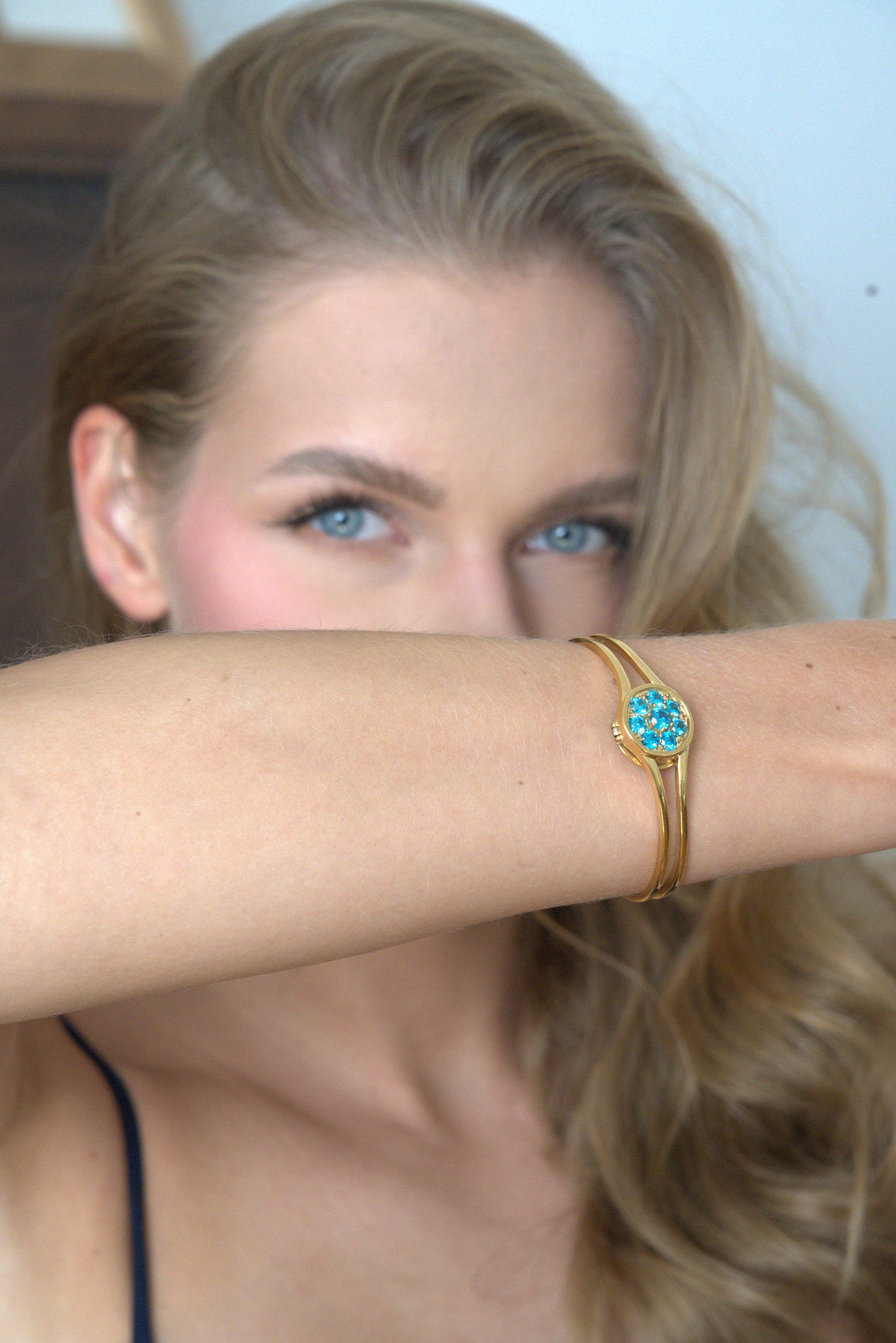 Bransoletka Premium Collection - niebieskie cyrkonie